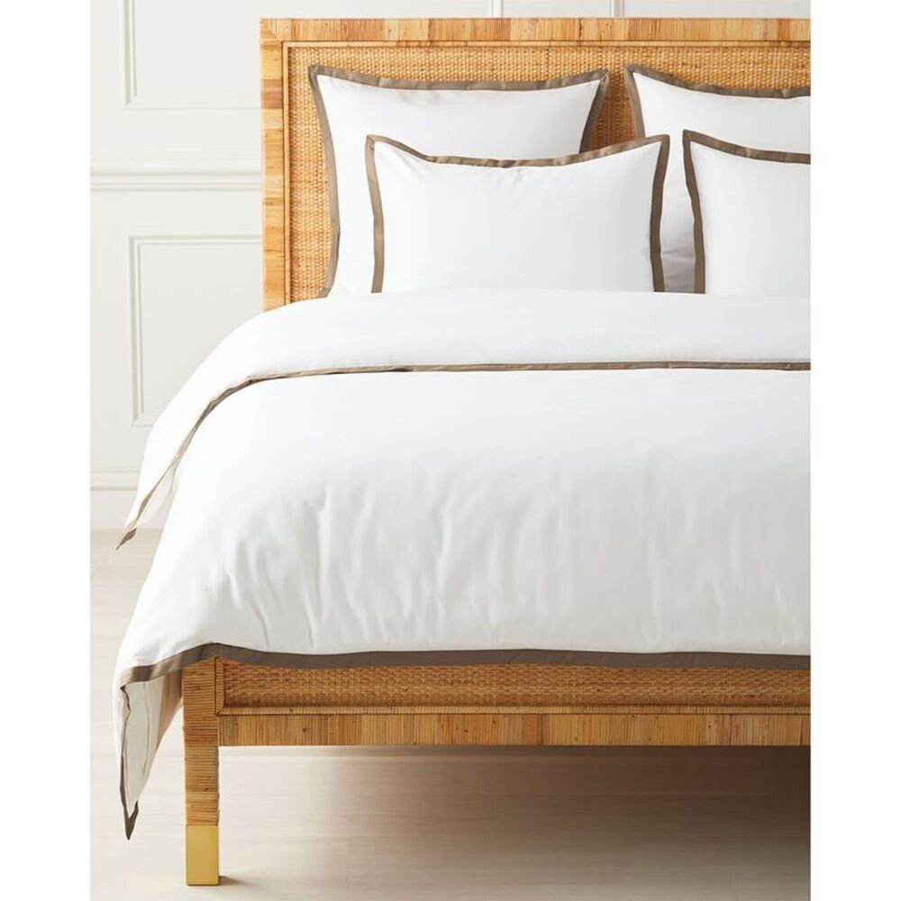 Serena & Lily Border Frame Sateen Duvet Cover